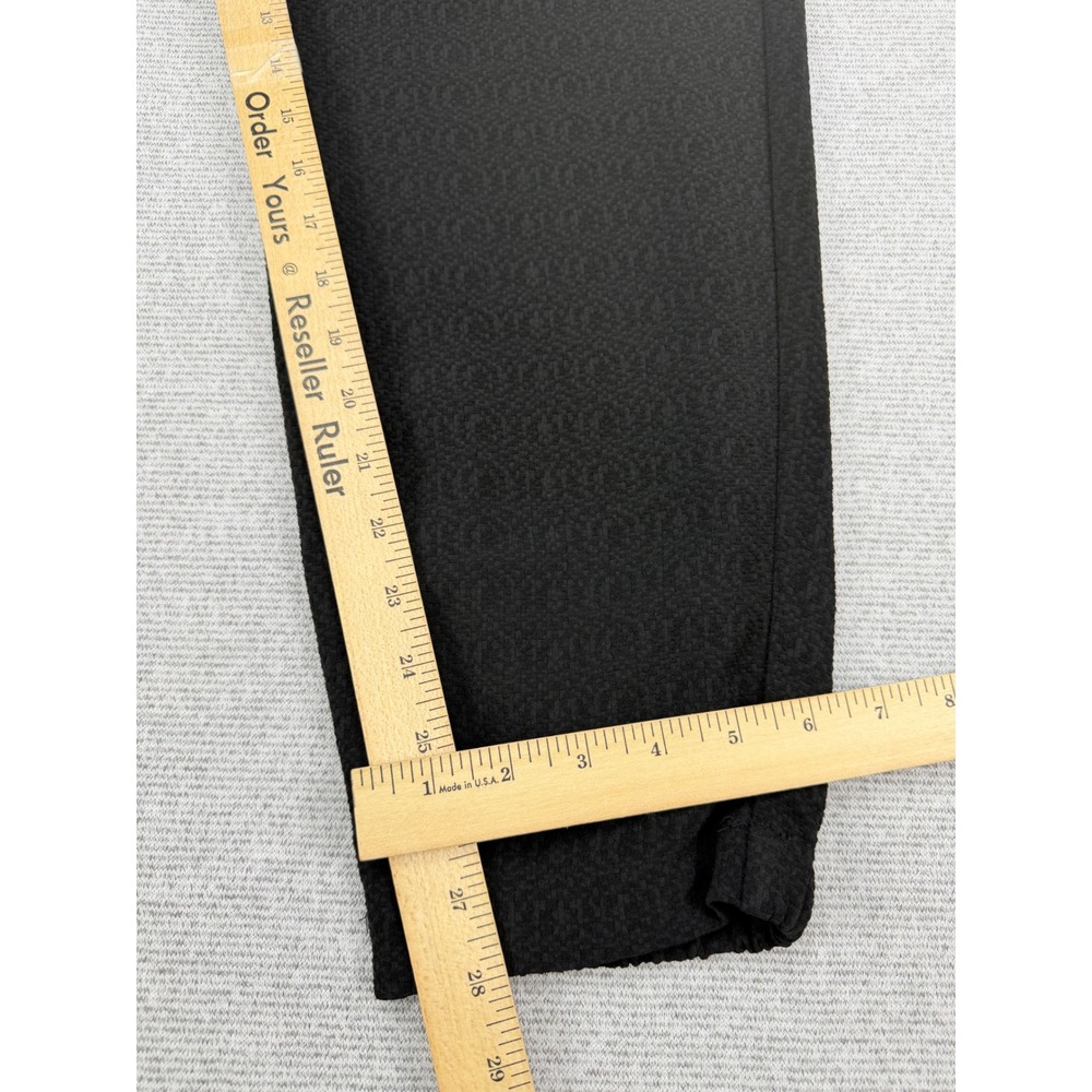 Apt. 9 Womens XL Black Textured Jacquard Jogger Pants Gold Zip Pockets MSRP $48 - Picture 8 of 16